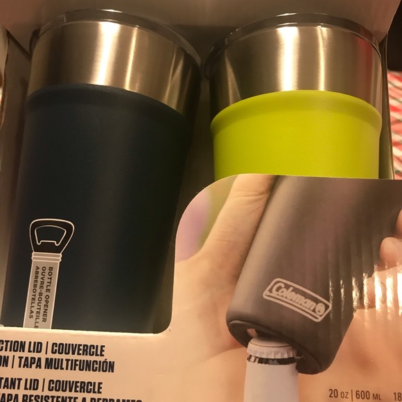 Coleman stainless tumblers with straws - Picture 1 of 4